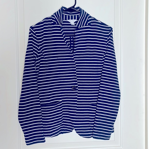 Nautica nautical stripe blue & white jacket - Picture 1 of 4